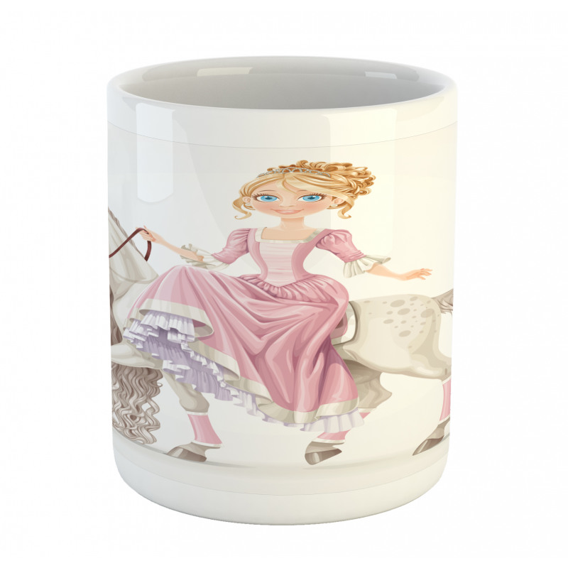 Princess on White Horse Mug