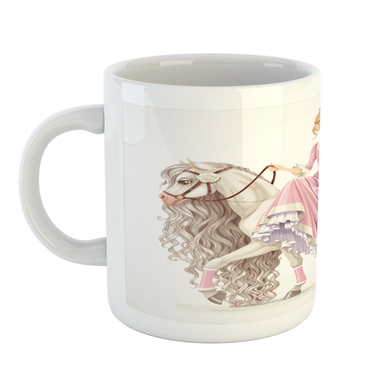 Princess on White Horse Mug