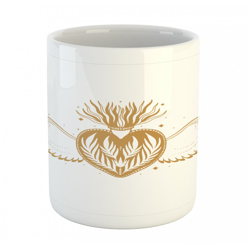 Winged Heart with Crown Mug