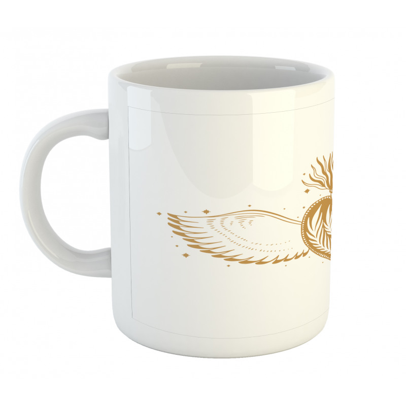 Winged Heart with Crown Mug