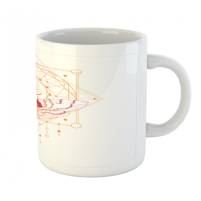 Geometrical Abstract Moth Mug