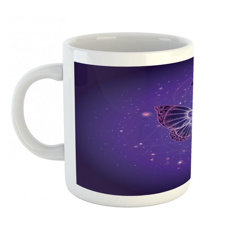 Galactic Butterfly Geometry Mug