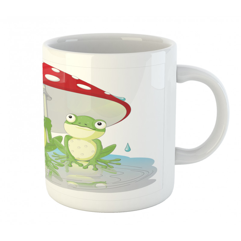 Animal in Mushroom Umbrella Mug