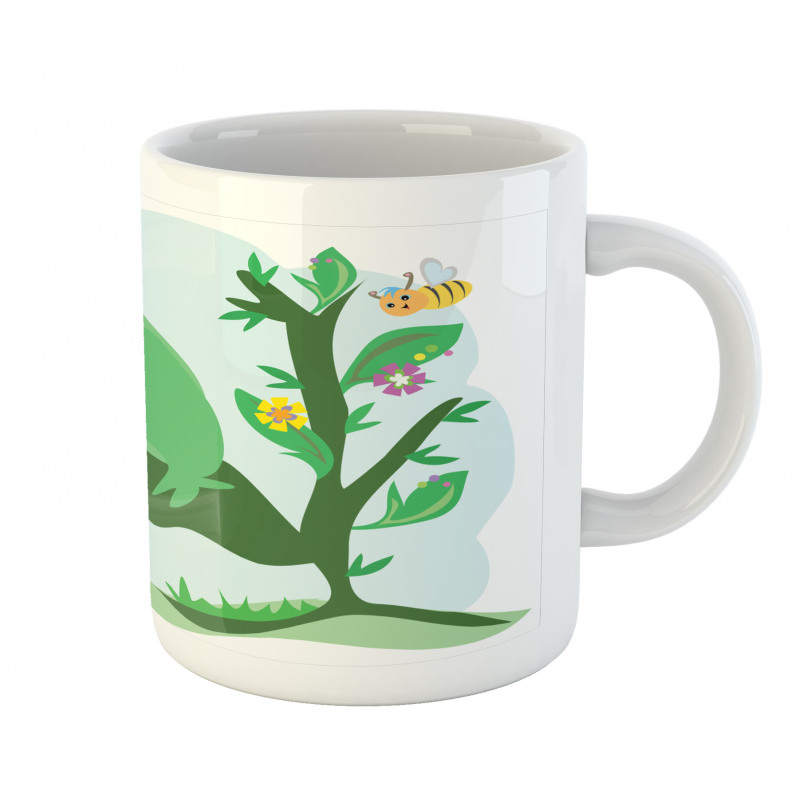 Childish Animals Floral Leaf Mug