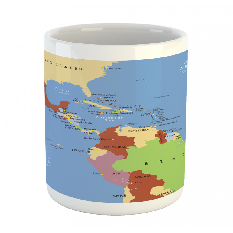 South North Pacific Ocean Mug