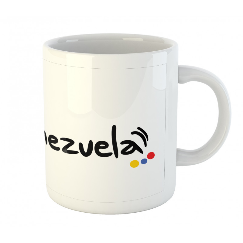 I Love Venezuela Wording Mug