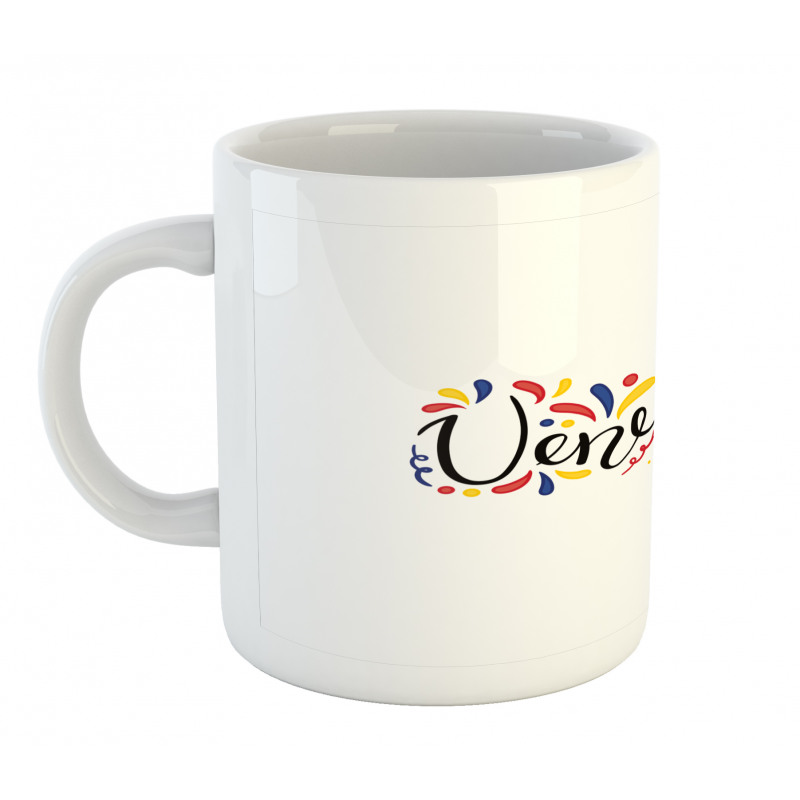 Colorful Cursive Wording Mug