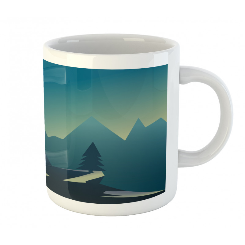 Geometric Landscape Scene Mug