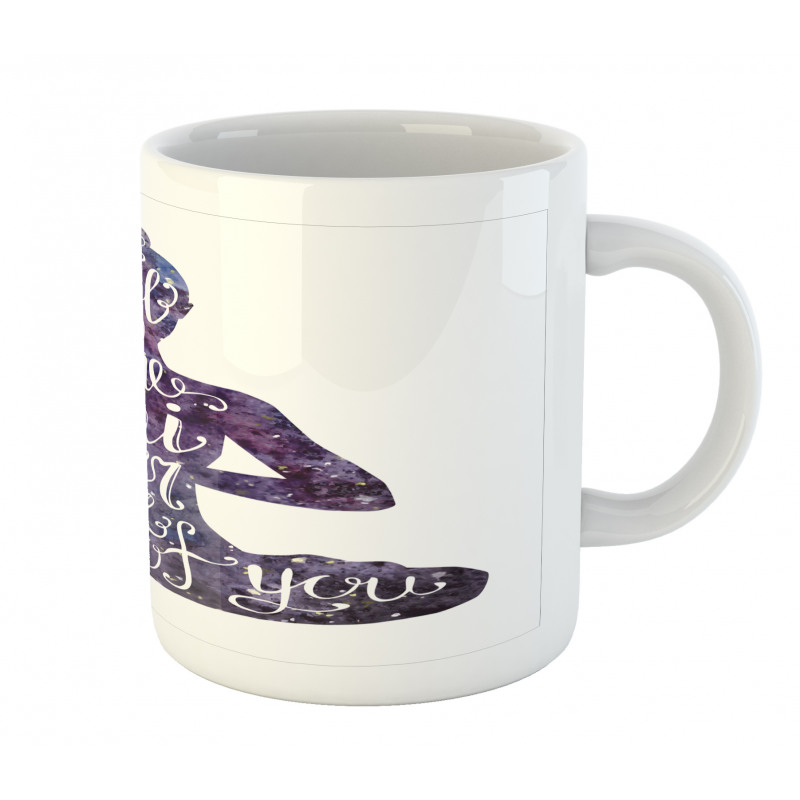 Fell the Universe Text Yoga Mug