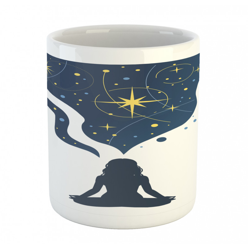 Woman Yoga with Starry Smoke Mug