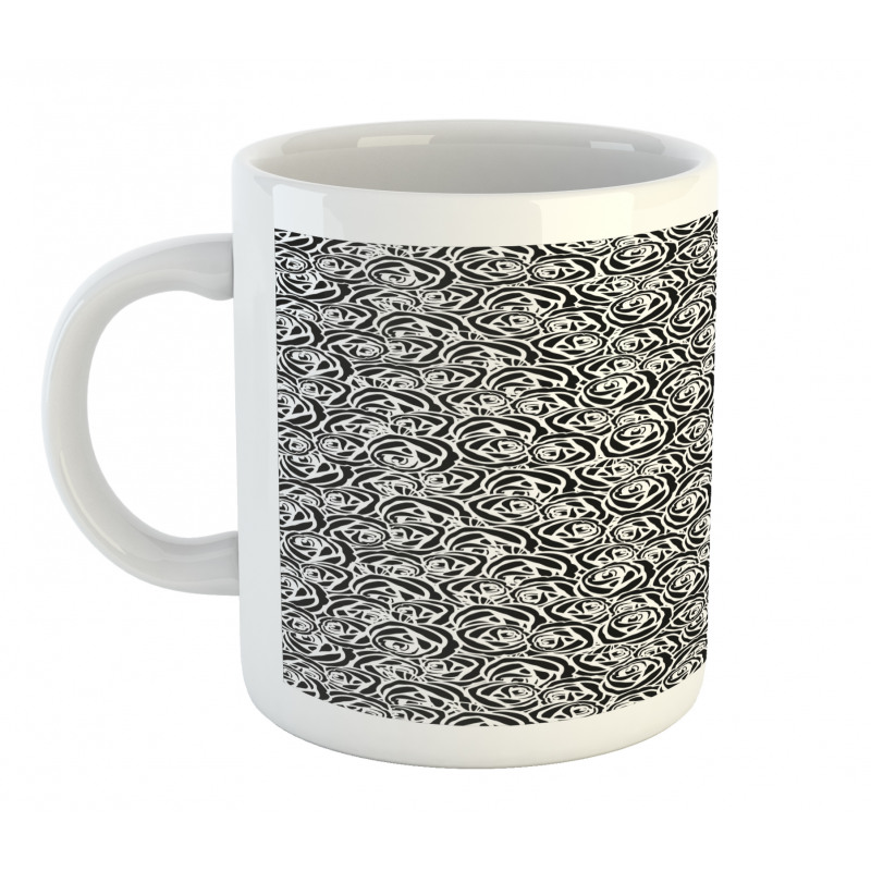 Romantic Bouquets Ink Pattern Mug