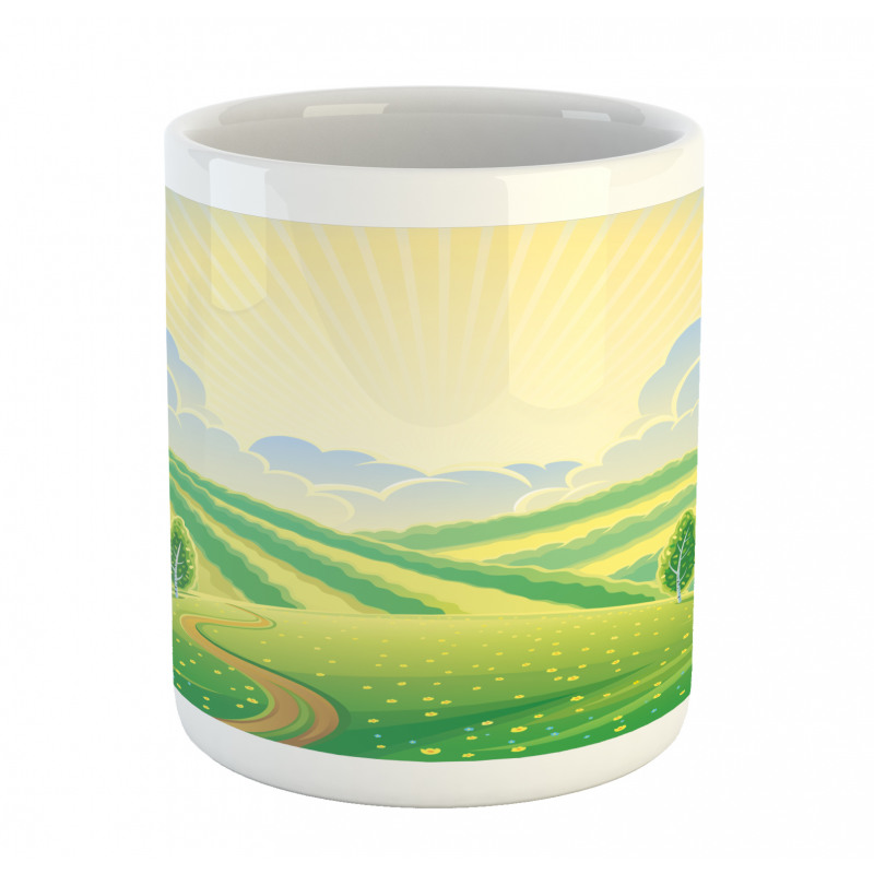 Green Field Graphic Mug