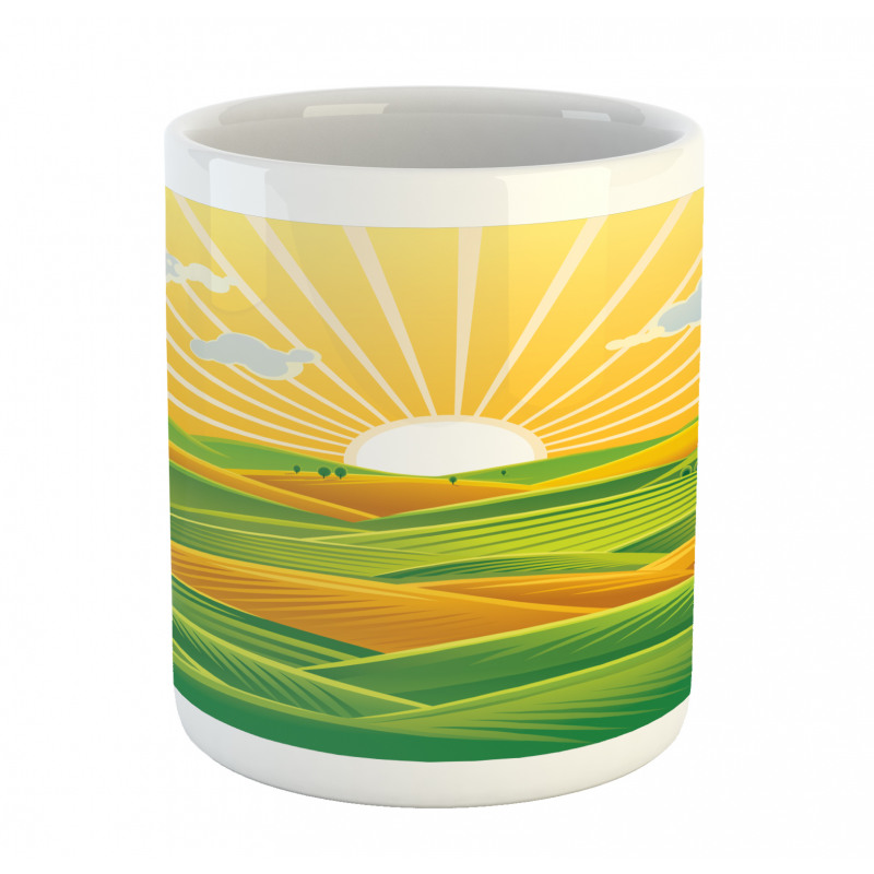 Fields Hills at Dawn Mug