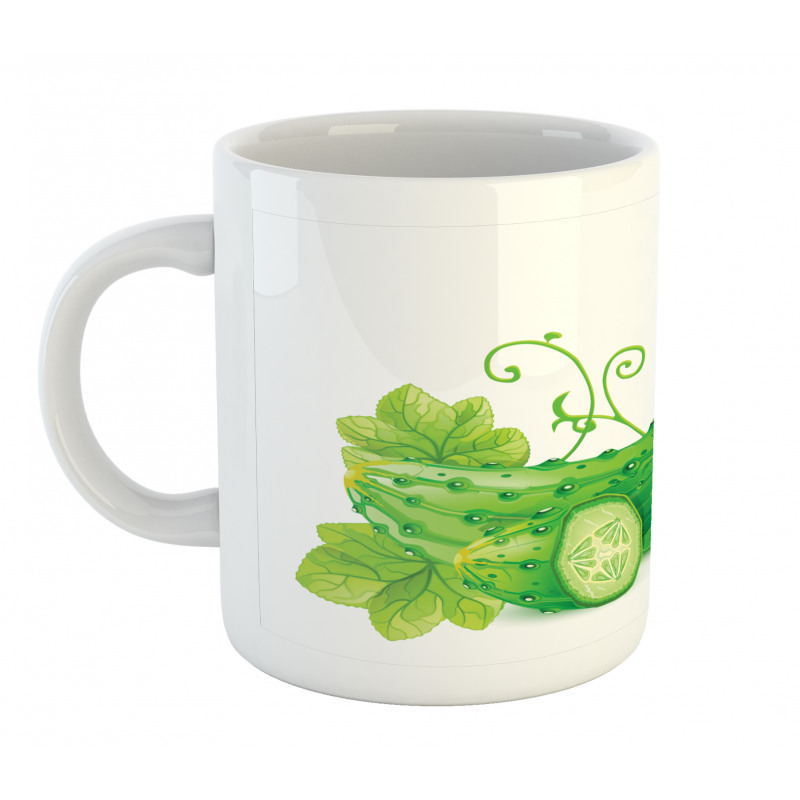 Juicy Cucumber Graphic Mug