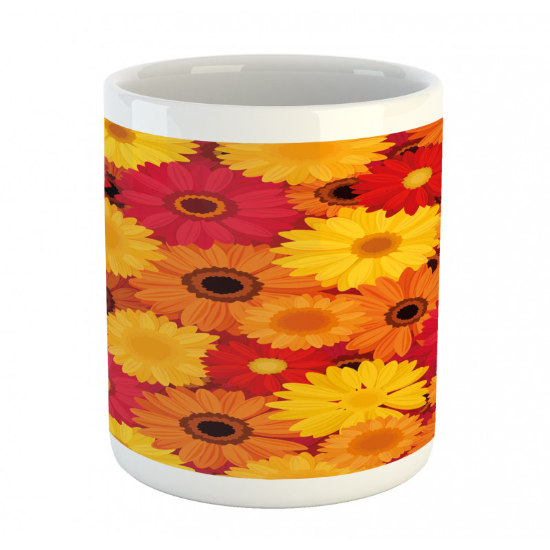 Warm Tones Flowers Mug