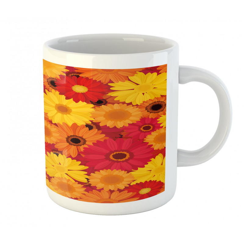 Warm Tones Flowers Mug