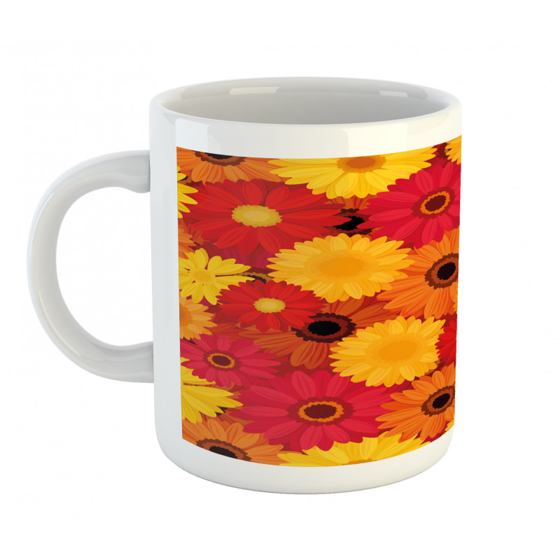 Warm Tones Flowers Mug