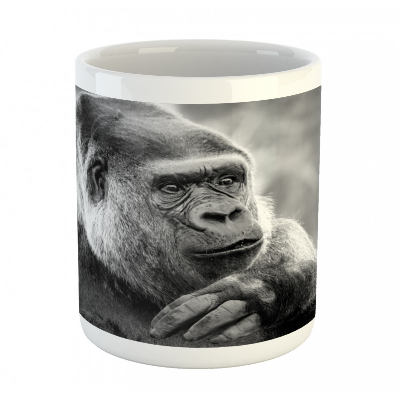 Close up Shot Ape Animal Mug