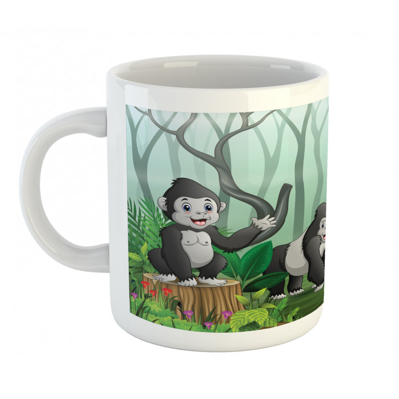 Orangutans in a Forest Mug