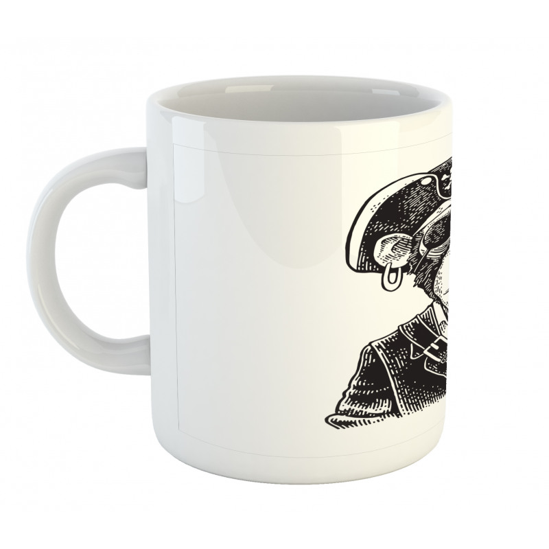 Pirate Monkey Portrait Art Mug