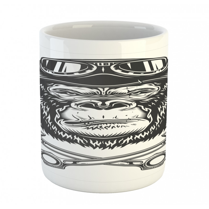 Vintage Style Serious Biker Mug