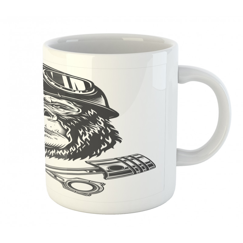 Vintage Style Serious Biker Mug