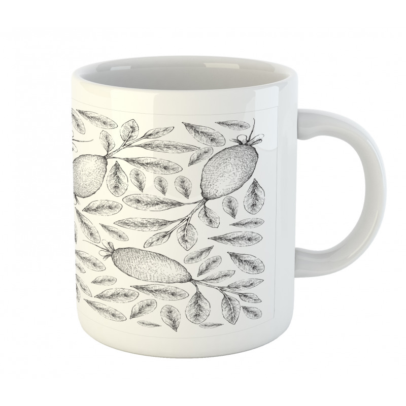 Monochrome Vintage Sketch Mug