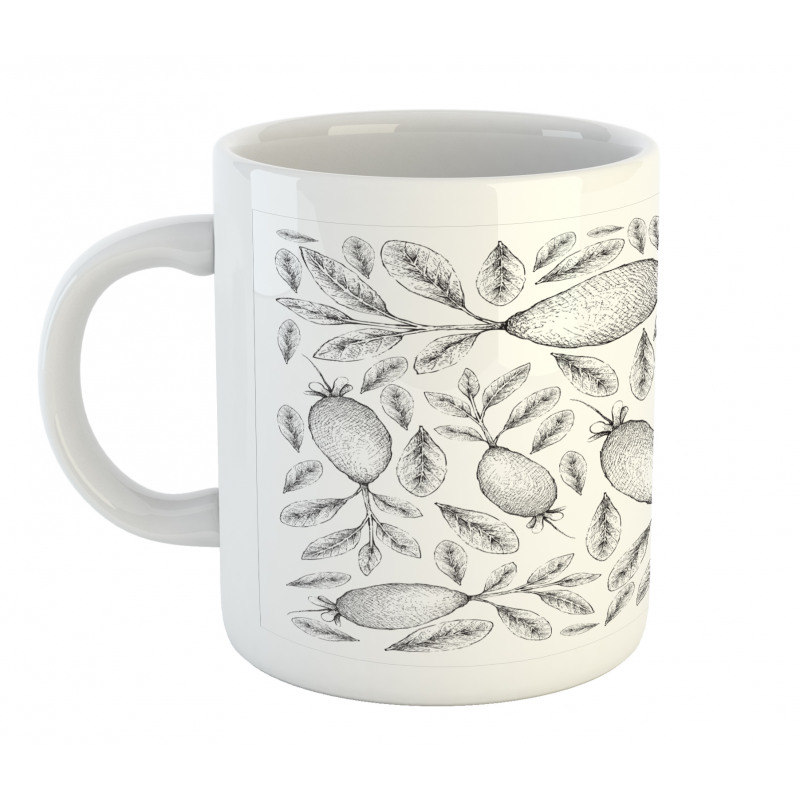 Monochrome Vintage Sketch Mug