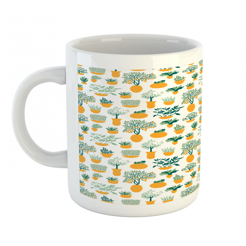 Tropical Blossom in Pots Mug