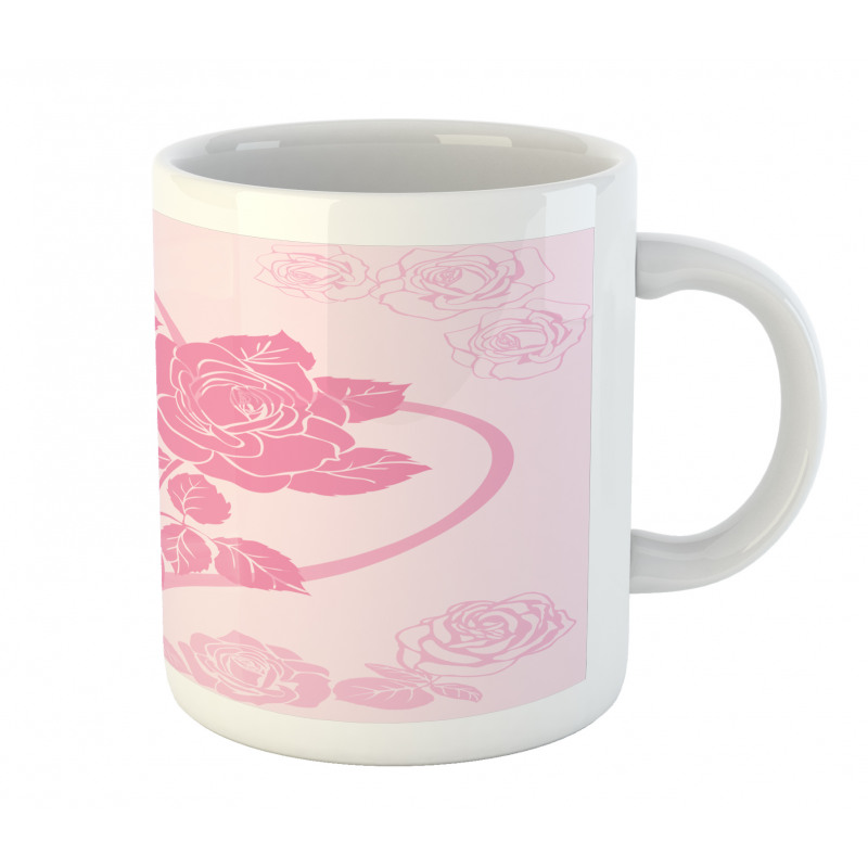 Roses in Heart Mug