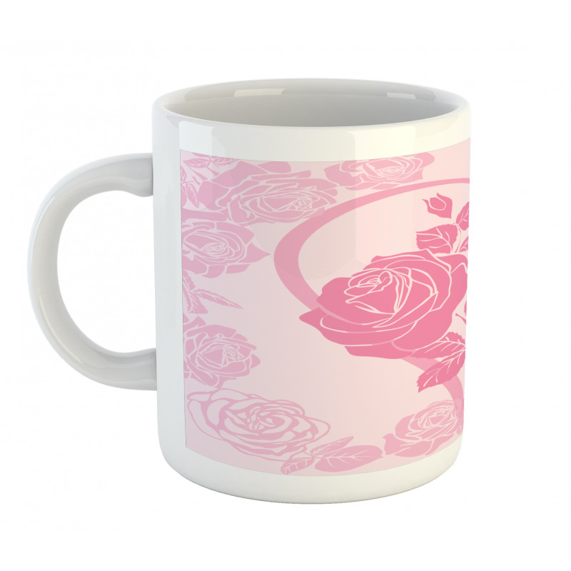 Roses in Heart Mug