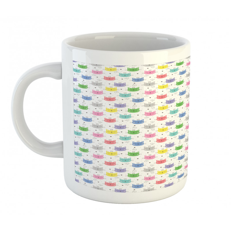 Colorful Princess Cats Mug