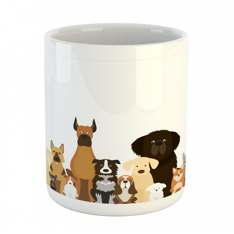 Various Breeds Funny Posing Mug