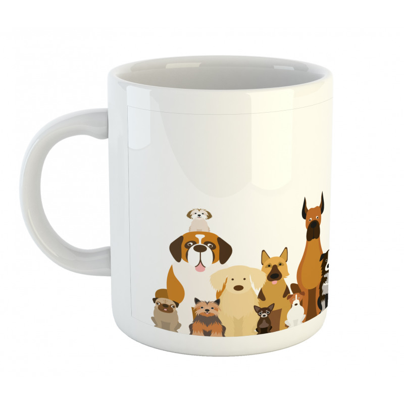 Various Breeds Funny Posing Mug