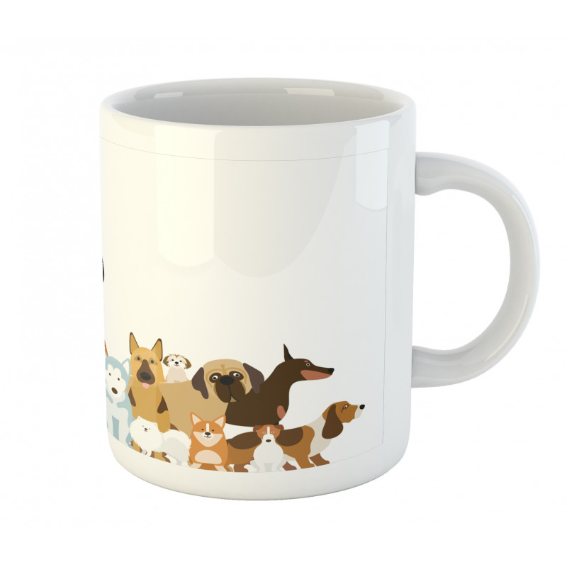 Funny Pet Breeds Cartoon Mug