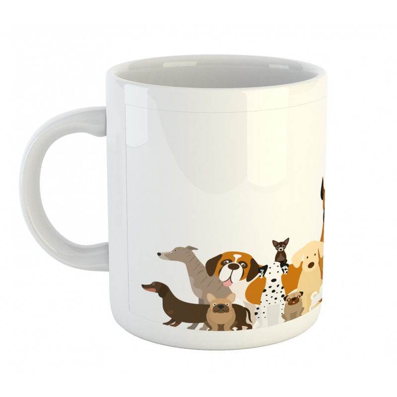 Funny Pet Breeds Cartoon Mug