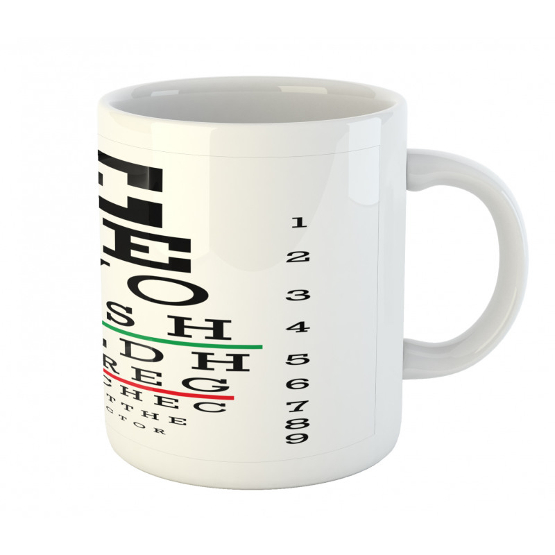 Vertical Wording Pattern Mug