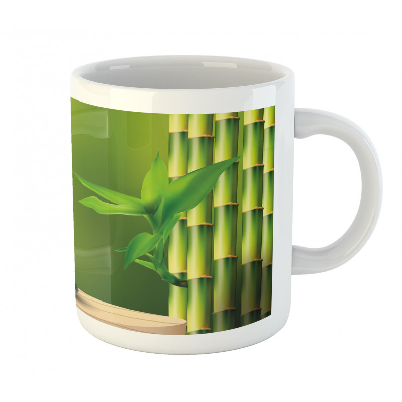 Bamboo Flower Orchid Stone Mug