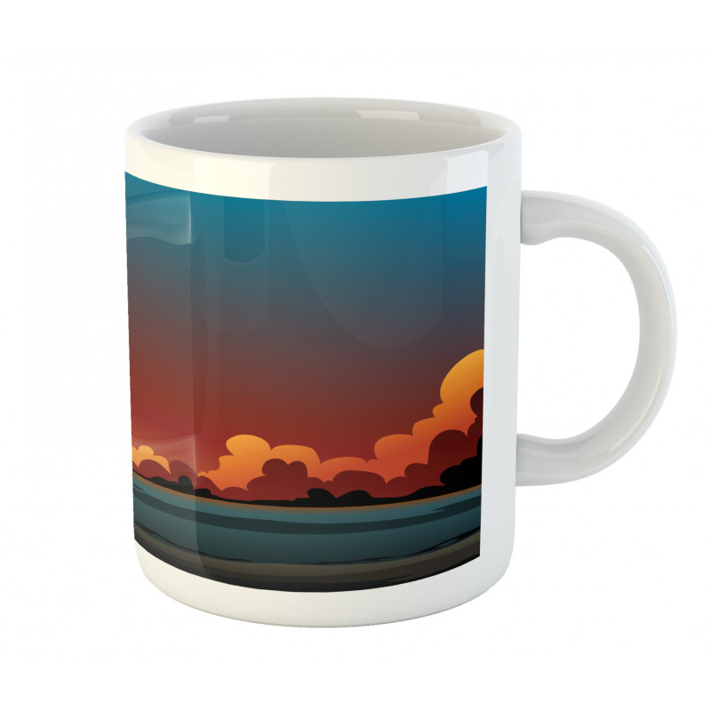 Dramatic Sunset Scene Pattern Mug