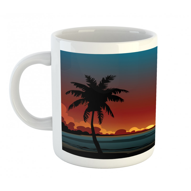 Dramatic Sunset Scene Pattern Mug