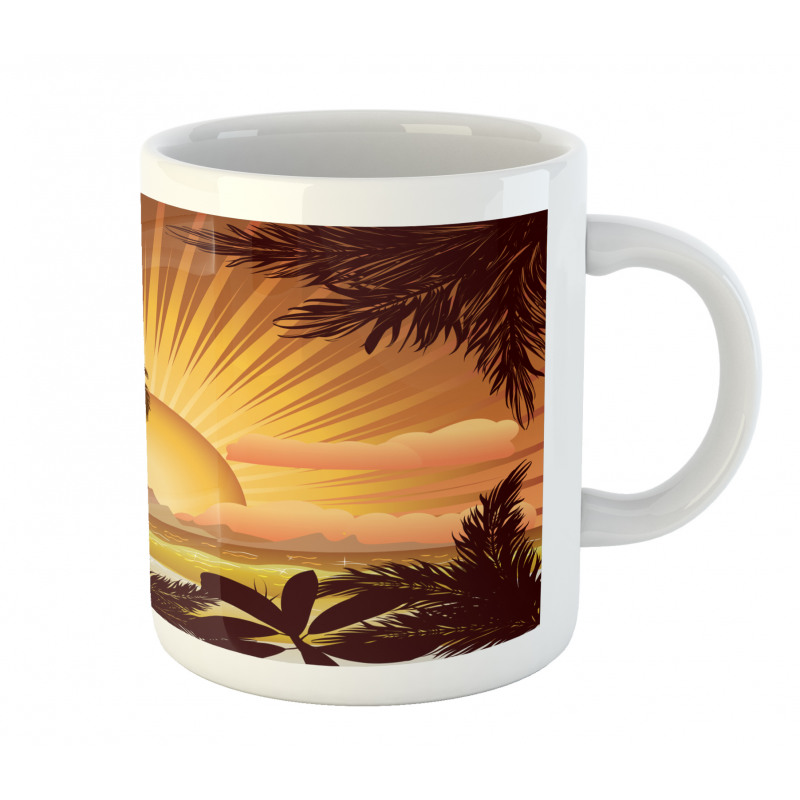 Digital Graphics Sunset Scene Mug