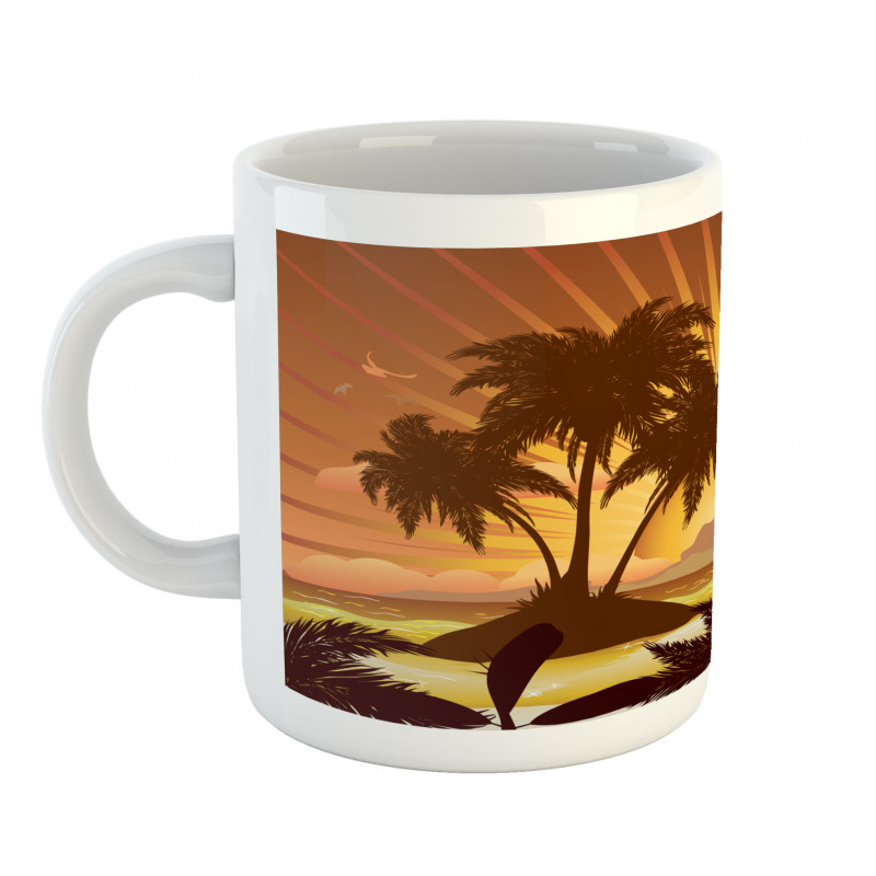 Digital Graphics Sunset Scene Mug