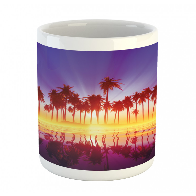 Dramatic Background Palm Trees Mug