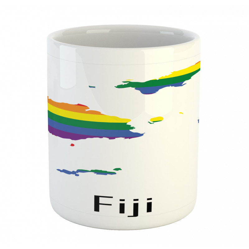 Rainbow Map Design Wording Mug