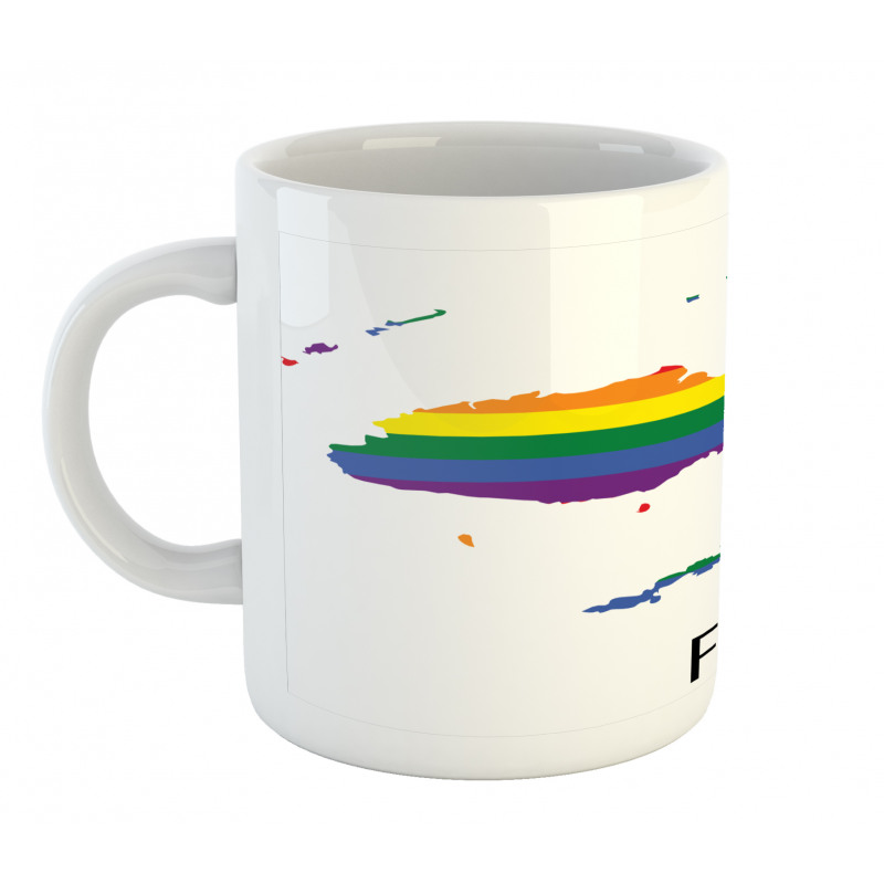 Rainbow Map Design Wording Mug