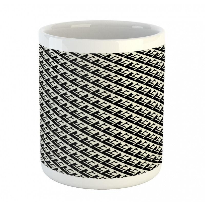 Monochrome Optical Geometric Mug