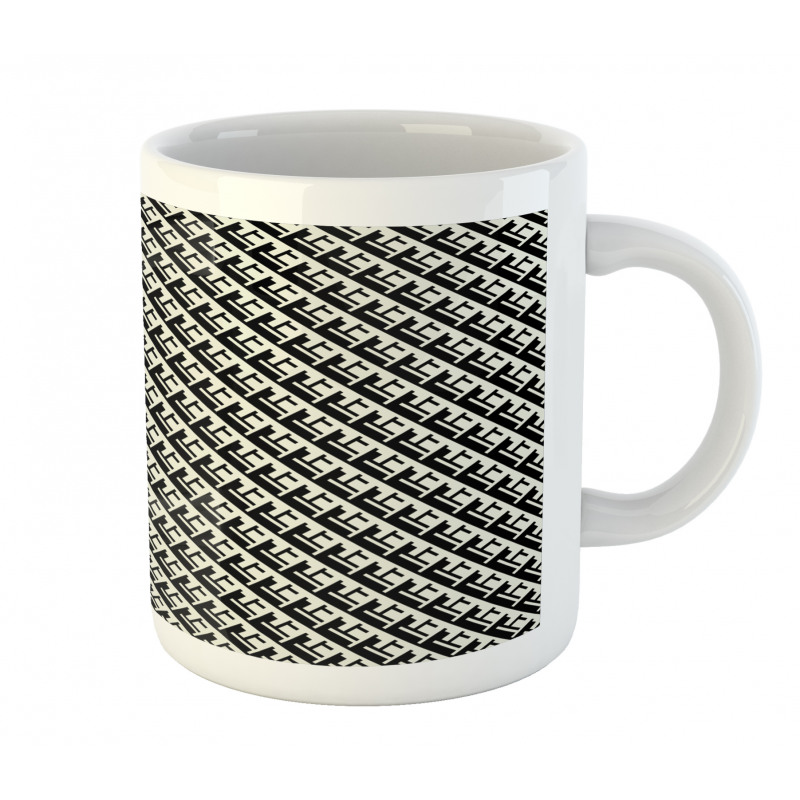 Monochrome Optical Geometric Mug