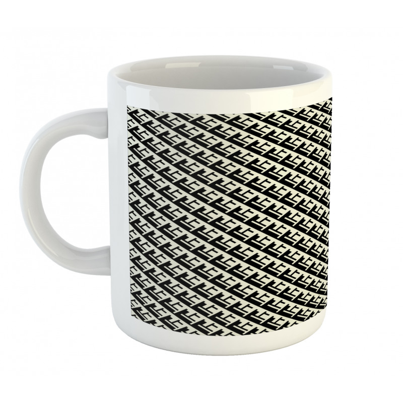 Monochrome Optical Geometric Mug