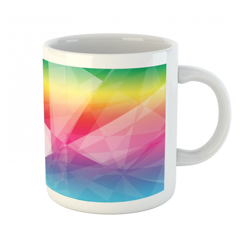 Mosaic Rainbow Geometric Art Mug