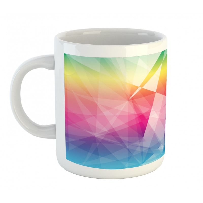 Mosaic Rainbow Geometric Art Mug